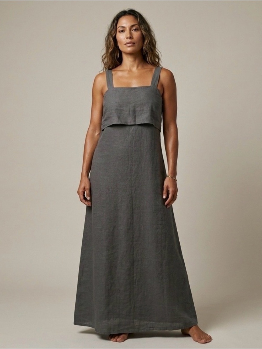 FILOSOFIA Linen Tie Back Dress